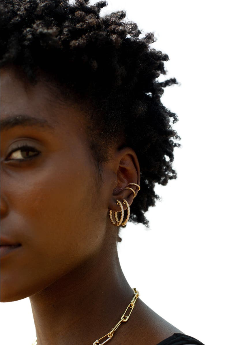 BEN ONI Set of 2 CZ Ear Cuffs, Alternate, color, Gold