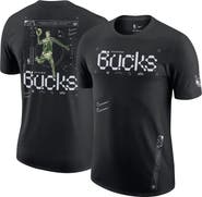 Nike Men's Nike Black Milwaukee Bucks Courtside Air Traffic Control Max90 T-Shirt