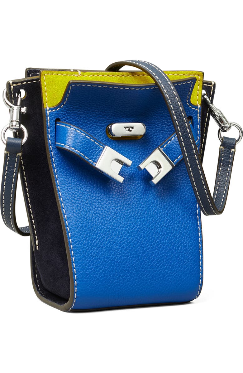 Tory Burch Petite Lee Radziwill Pebbled Leather Double Bucket Bag, Alternate, color,