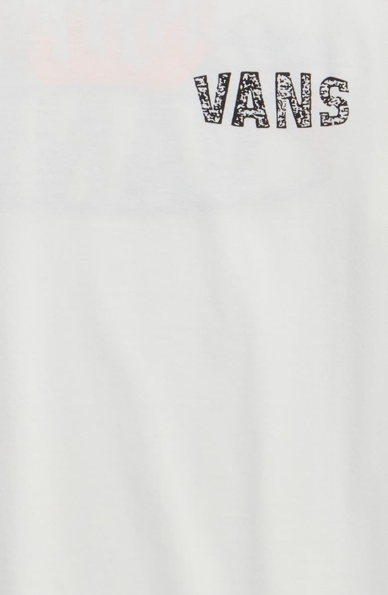 Vans Kids' Racing Flames Graphic T-Shirt, Alternate, color, White