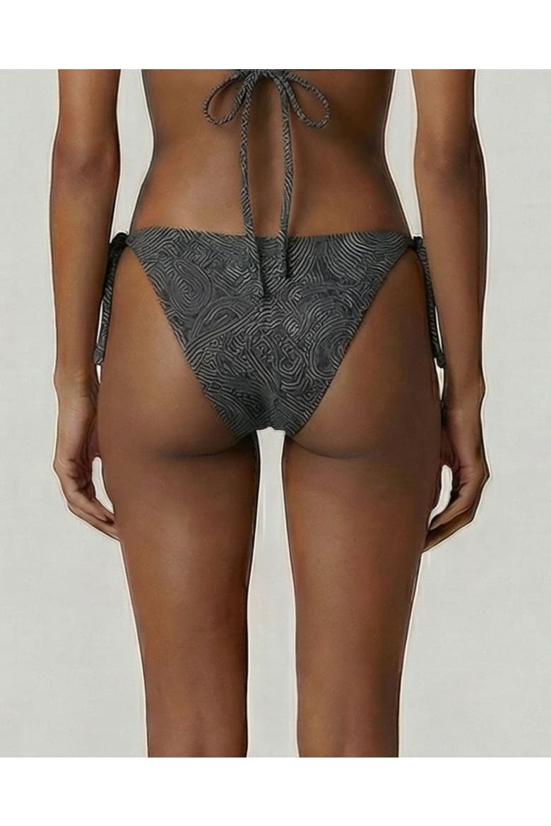 Crochet Paisley Womens Bikini Bottom, Alternate, color, Crochet Paisley Caviar