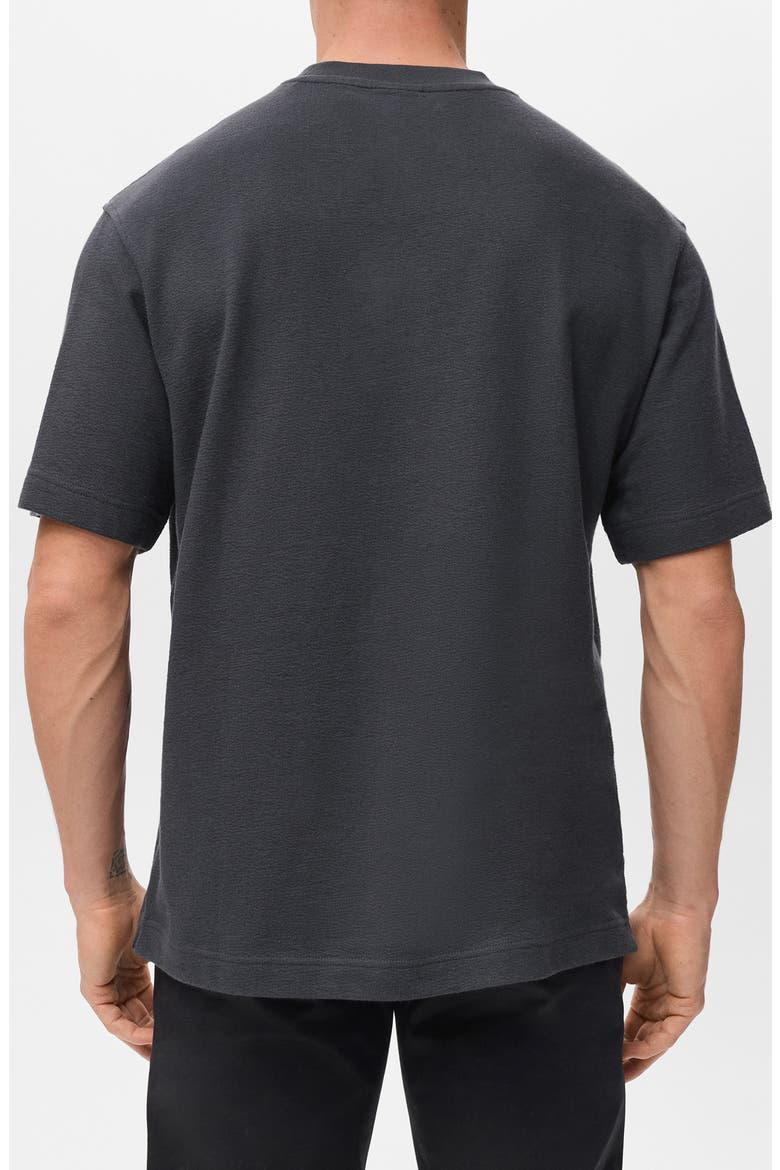 Cotton Fleece Crewneck Top, Alternate, color, INDIGO BLUE