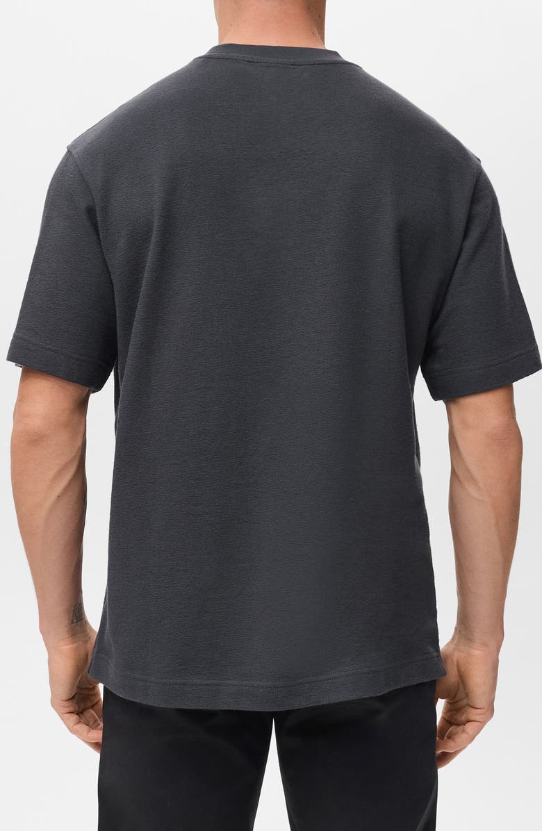 MANGO Cotton Fleece Crewneck Top, Alternate, color, Indigo Blue