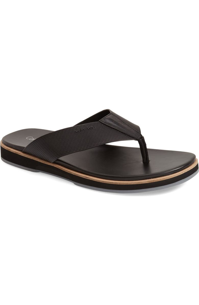 Calvin Klein 'Deano' Embossed Flip Flop, Main, color,