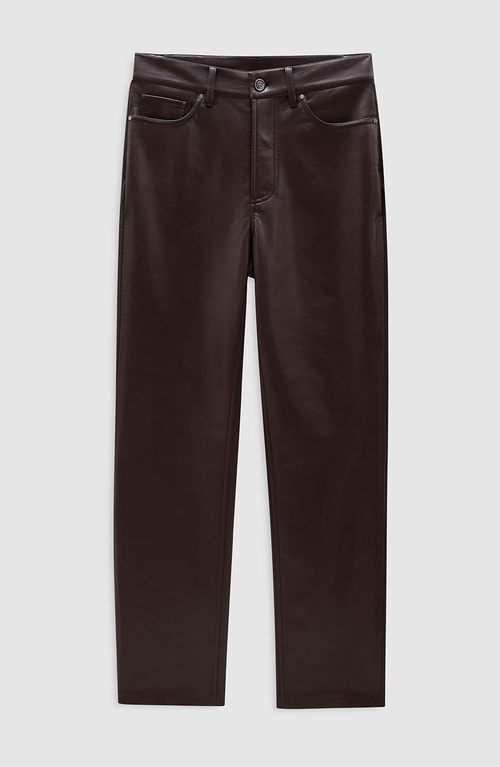Anine Bing Bruno Recycled Leather Pant In White