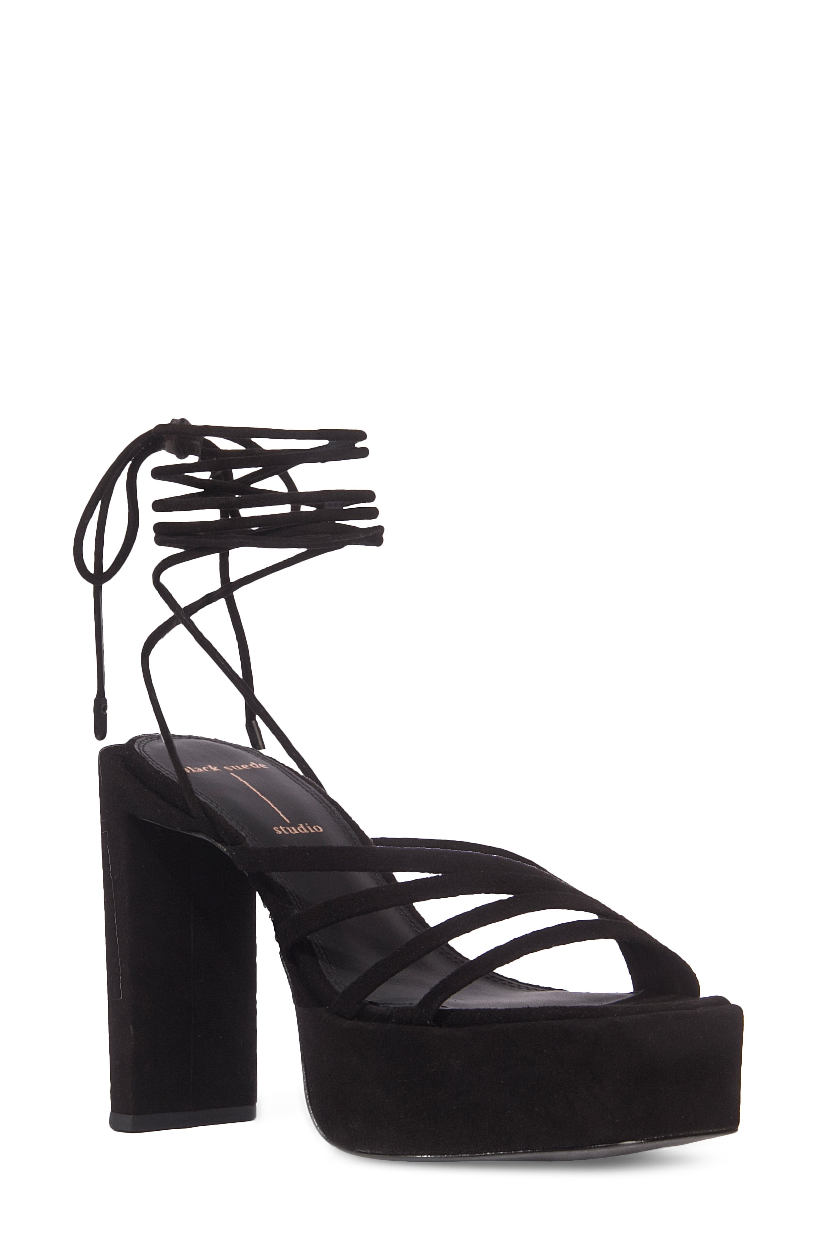 BLACK SUEDE STUDIO Sasha Platform Sandal, Main, color, 