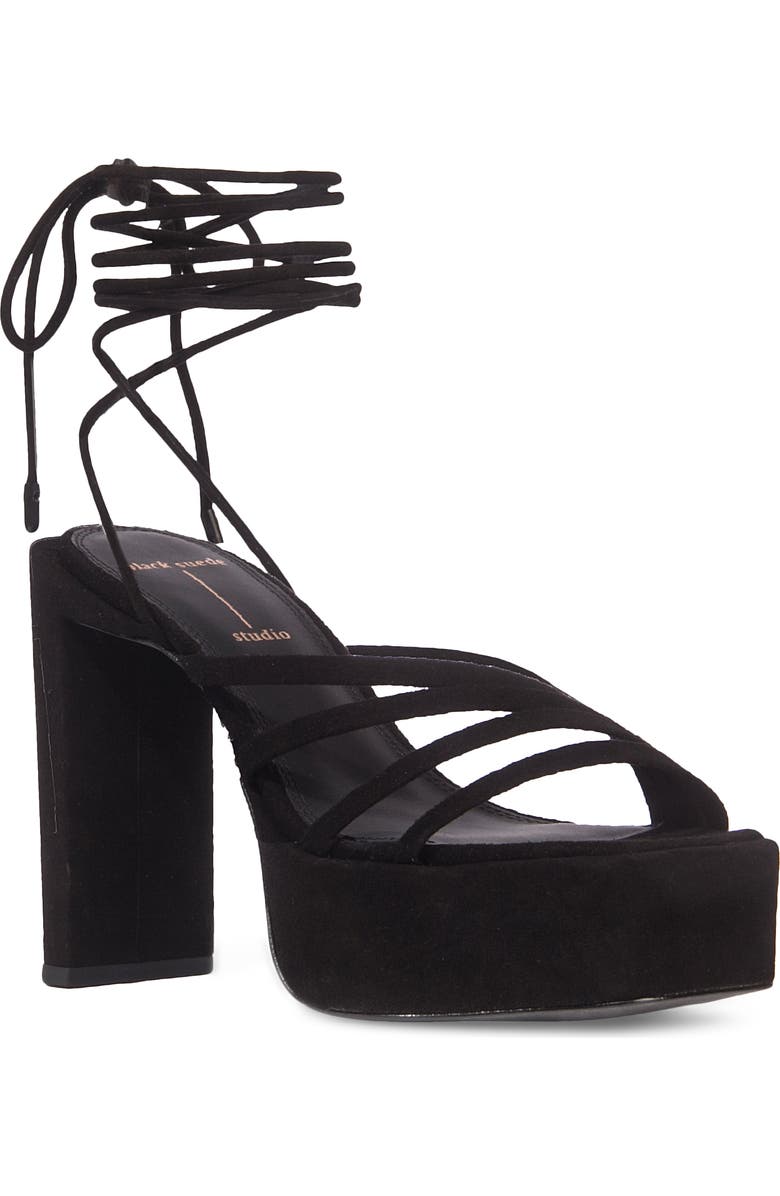 BLACK SUEDE STUDIO Sasha Platform Sandal, Main, color,