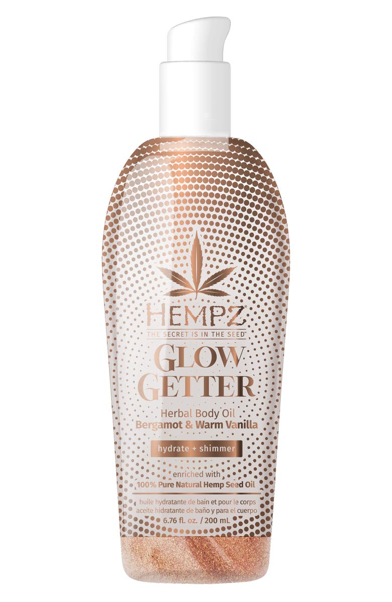 HEMPZ Glow Getter Herbal Body Oil, Main, color, 