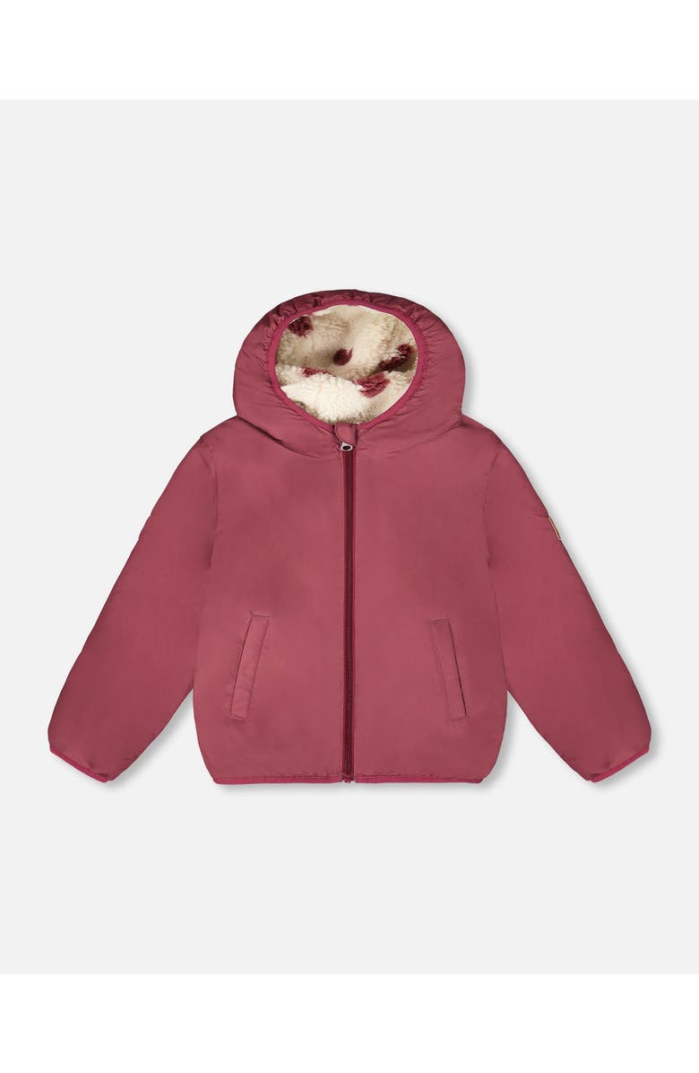 Deux par Deux Reversible Mid-Season Zip Front Jacket, Alternate, color, Purple Plum