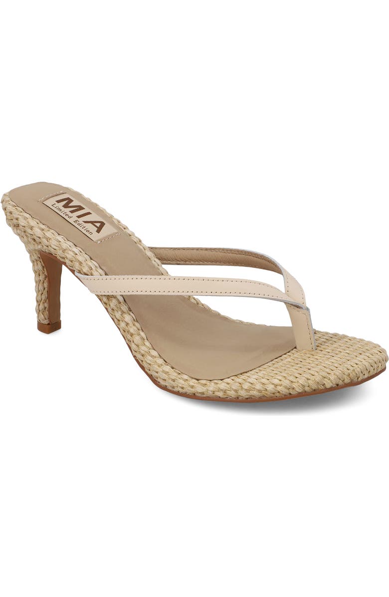 MIA Zania Sandal, Main, color, Bone Leath