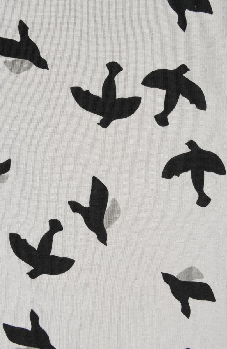 Leveret Footed Cotton Matching Family Pajamas, Nature & Water Prints, Alternate, color, Bird Gray