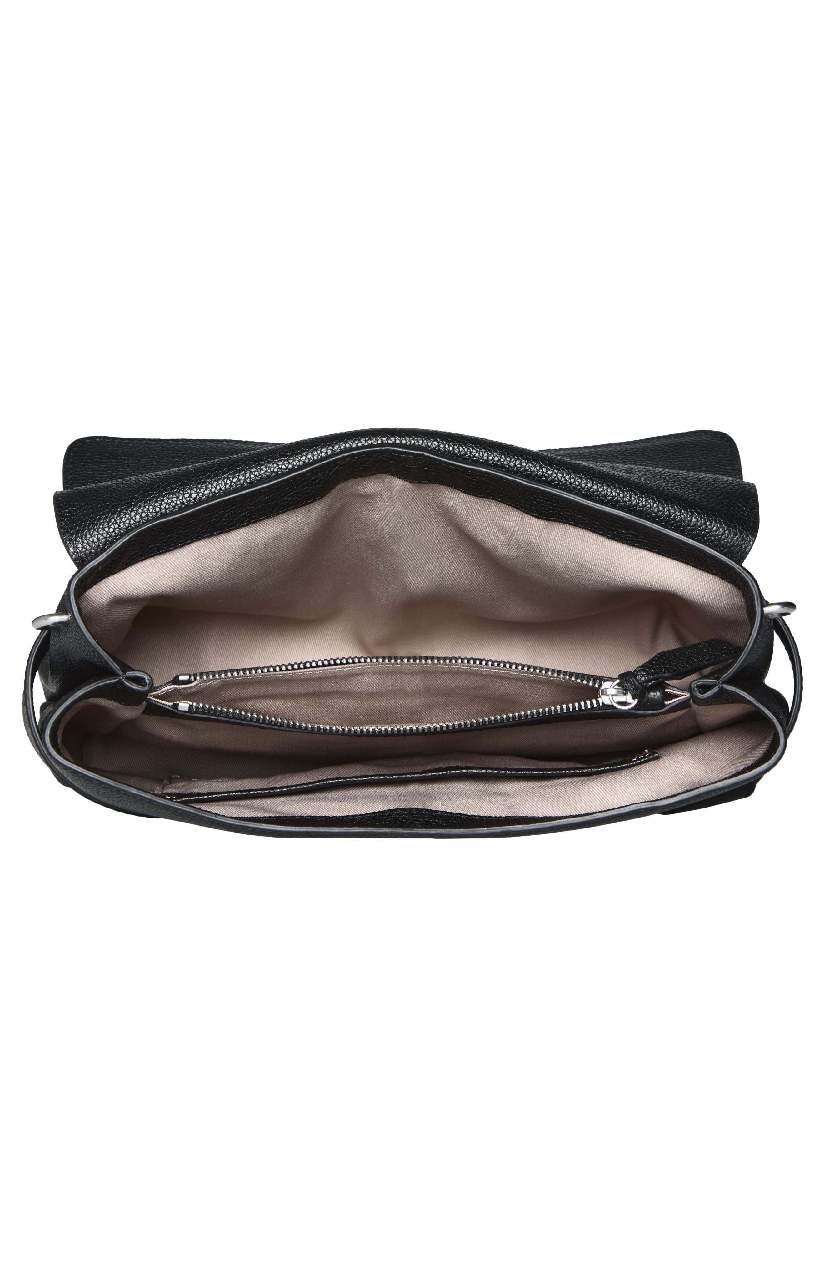 rag & bone Lexington Leather Crossbody Bag, Alternate, color, Black