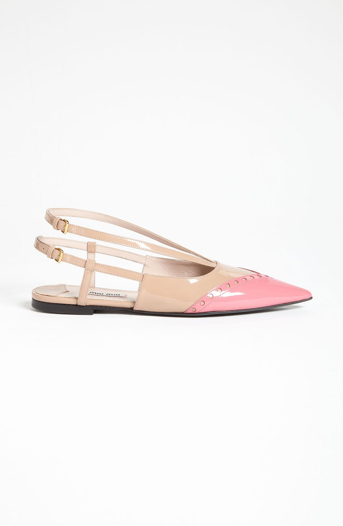 Miu Miu Pointed Toe Ballet Flat, Alternate, color, 