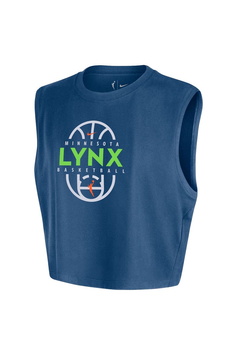 Women's Nike Blue Minnesota Lynx 2026 Authentic On-Court Sleeveless Cropped T-Shirt, Alternate, color, Blue