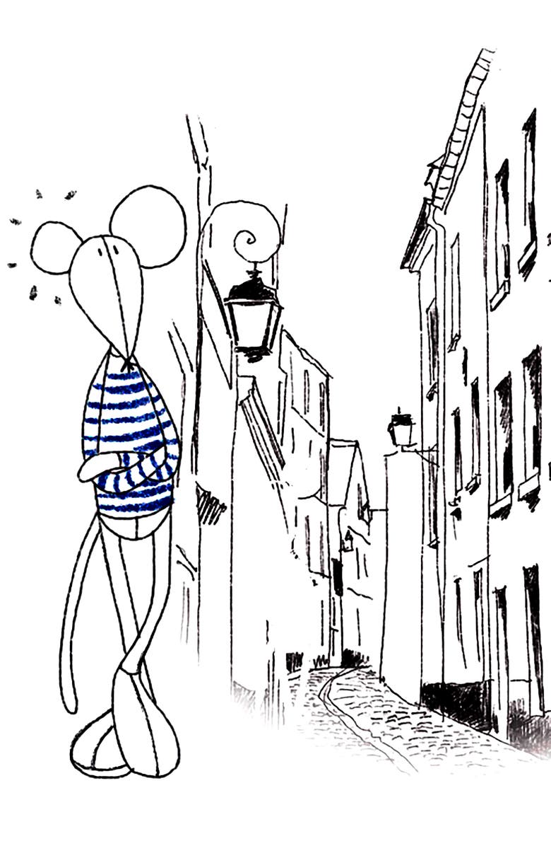 ADADA Hector, the mouse rat stuffed animal blue, Alternate, color, Open Blue