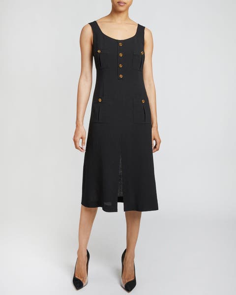 Fanny A-Line Sleeveless Dress in Luxury Wool Crepe