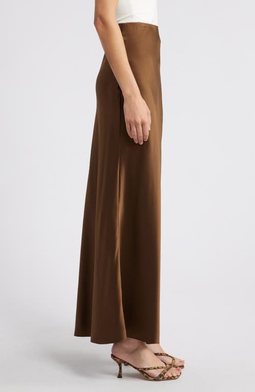 Frame Womens Moss Column Elasticated-waistband Silk Maxi Skirt In Green
