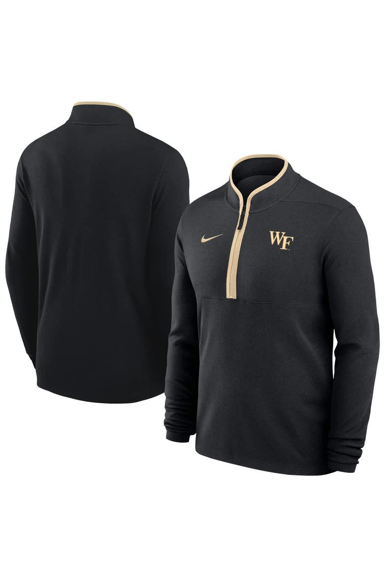 Men's Nike Black Wake Forest Demon Deacons Basketball Victory Dri-FIT Half-Zip Pullover, Main, color, Black