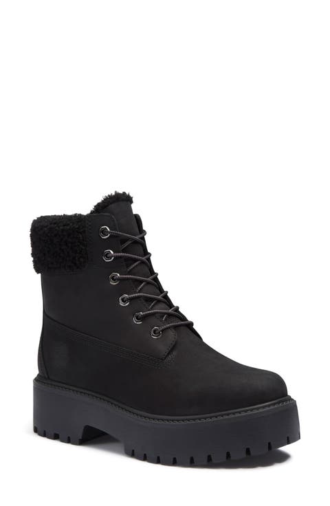 Stone Street Waterproof Faux Fur Lined Platform Boot (Women)