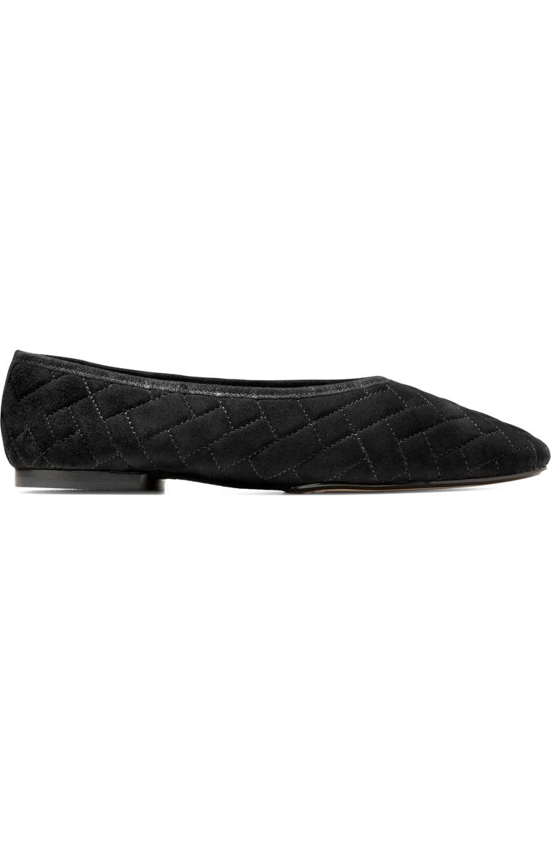 Cole Haan Jasleen Quilted Ballet Flat, Alternate, color, Black Quilted Suede