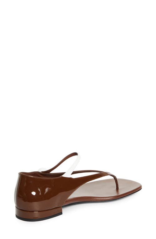Shop Miu Miu Mary Jane Sandal In Palissandro/bianco