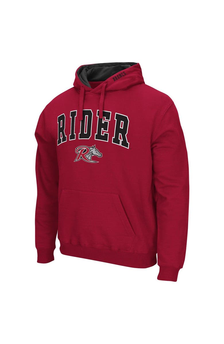 COLOSSEUM Men's Colosseum Red Rider Broncs Arch & Logo 3.0 Pullover Hoodie, Alternate, color, Red