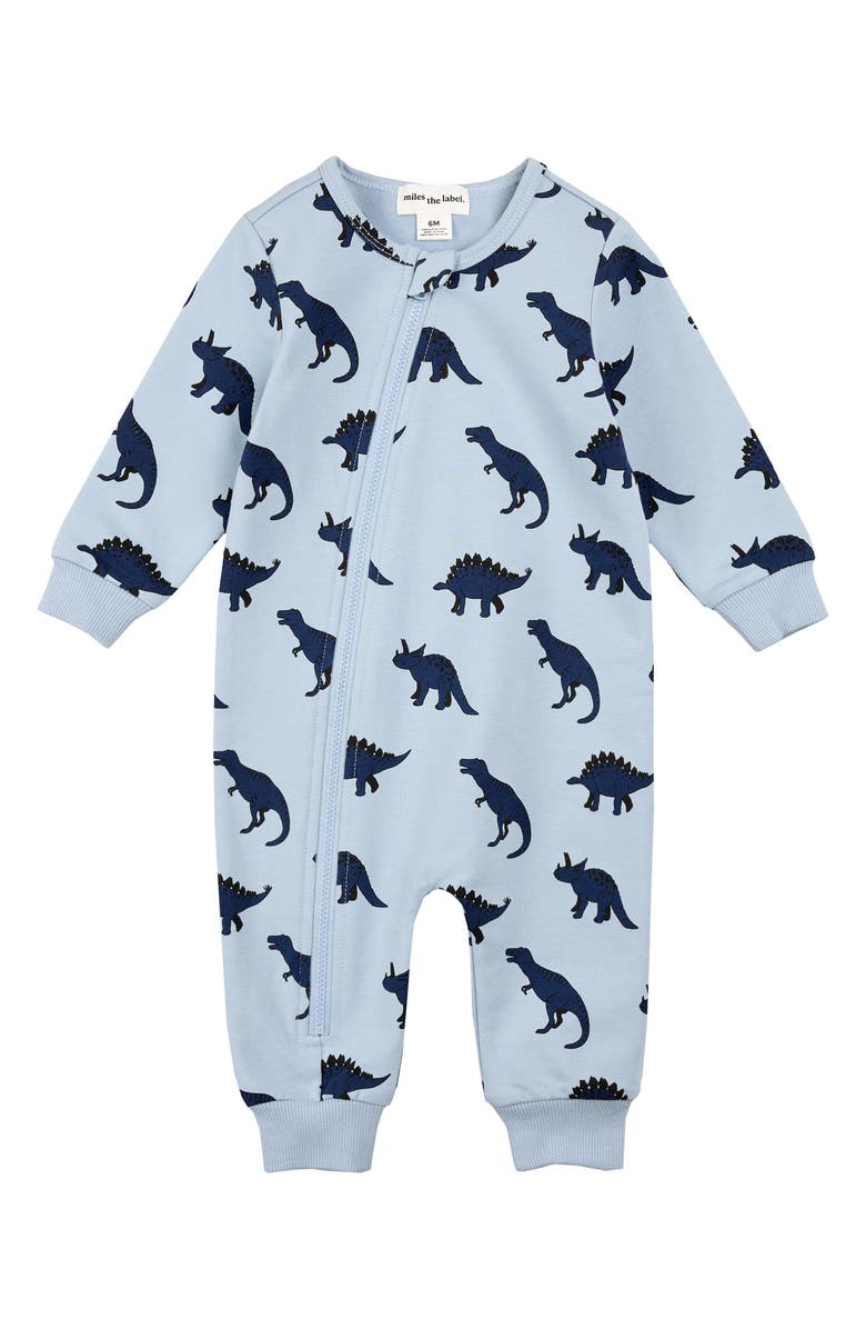 MILES THE LABEL French Terry Zip Romper, Main, color,