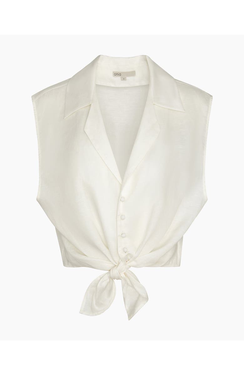 Onia Tie Front Shirt, Alternate, color, White