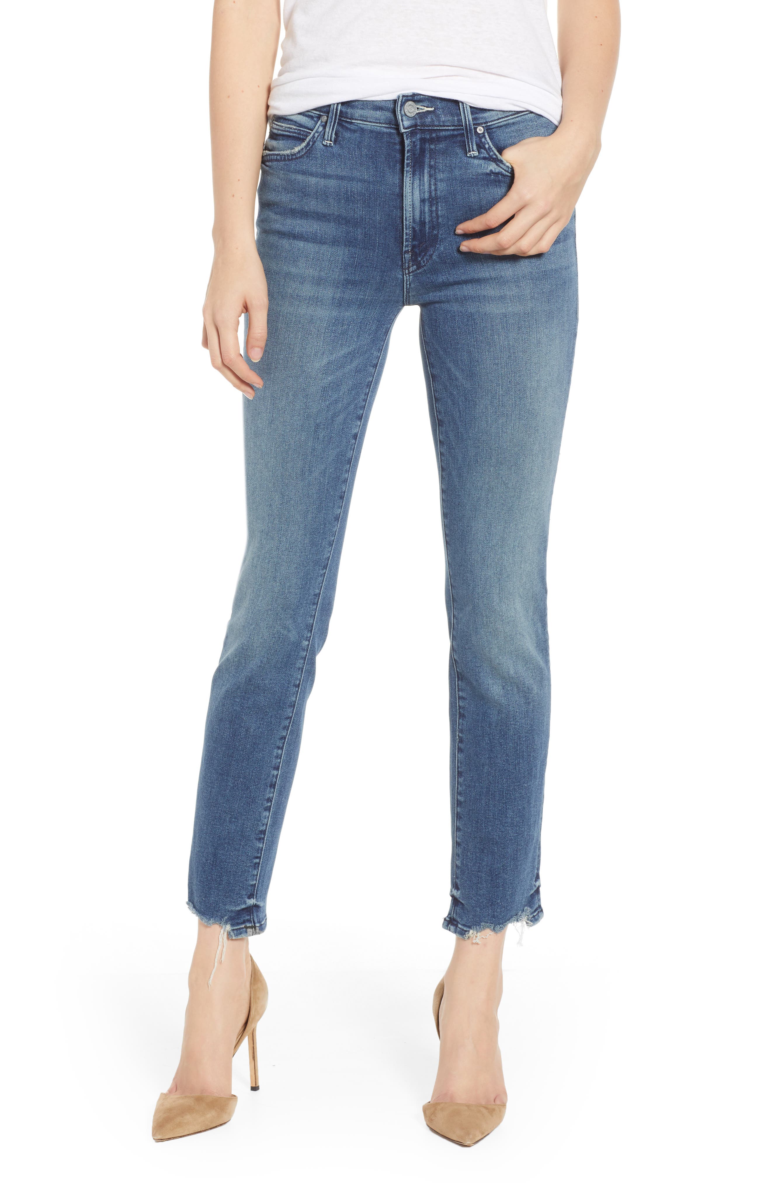 MOTHER The Rascal Ankle Chew Straight Leg Jeans (Women) | Nordstrom