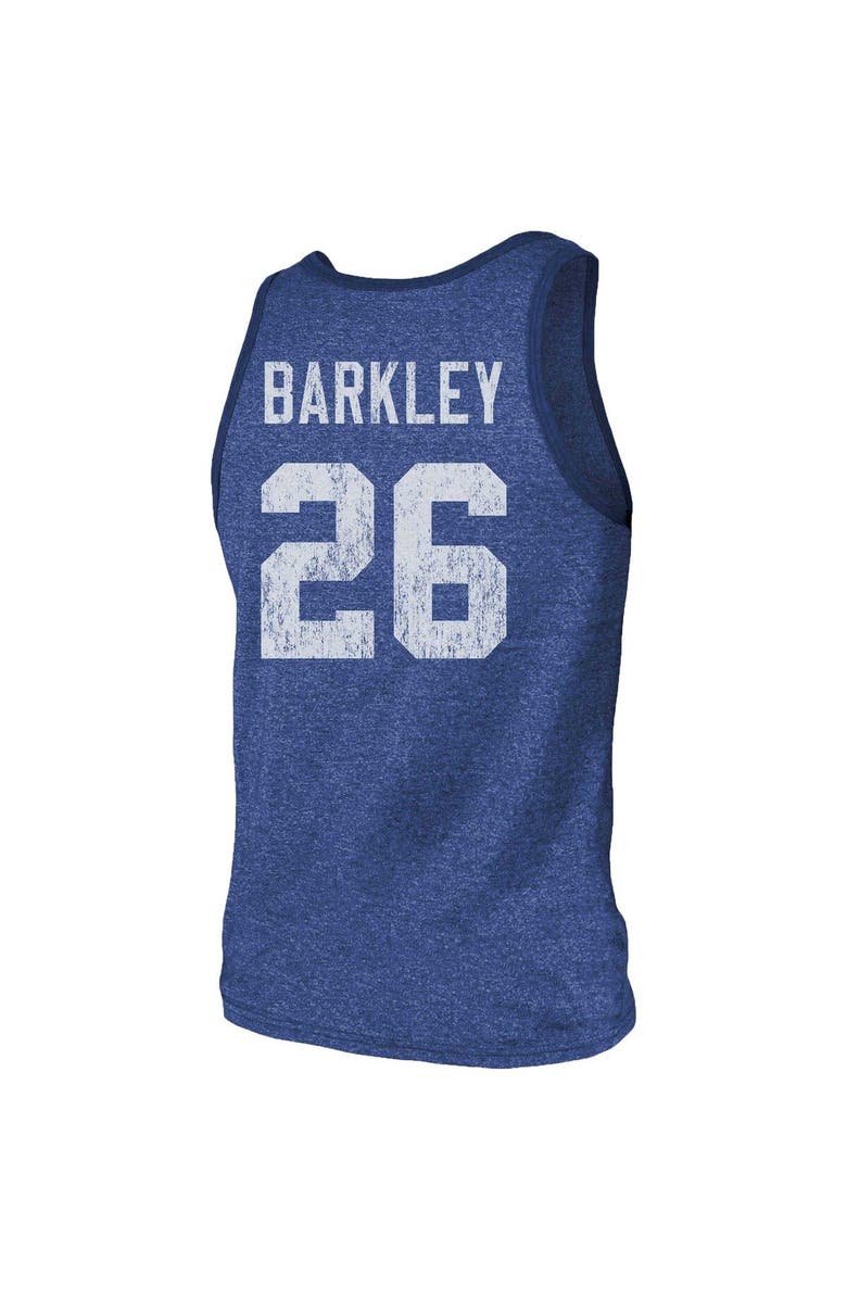 Majestic Threads Men's Majestic Threads Saquon Barkley Royal New York Giants Name & Number Tri-Blend Tank Top, Alternate, color, 