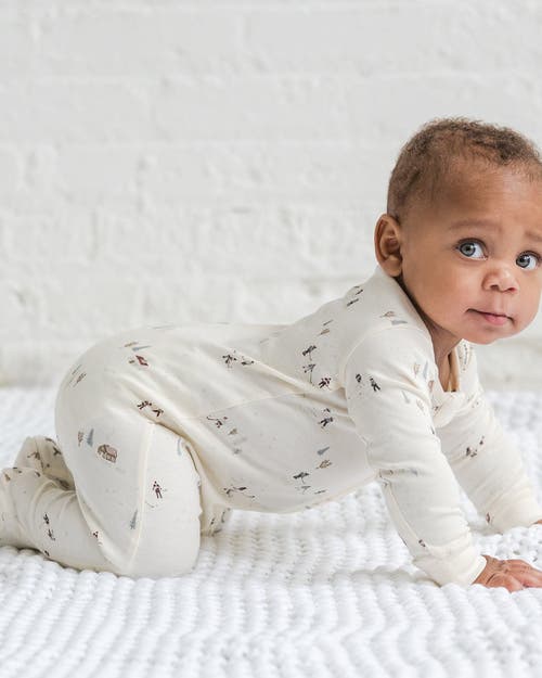 Colored Organics Organic Holiday Peyton Zipper Sleeper In Neutral