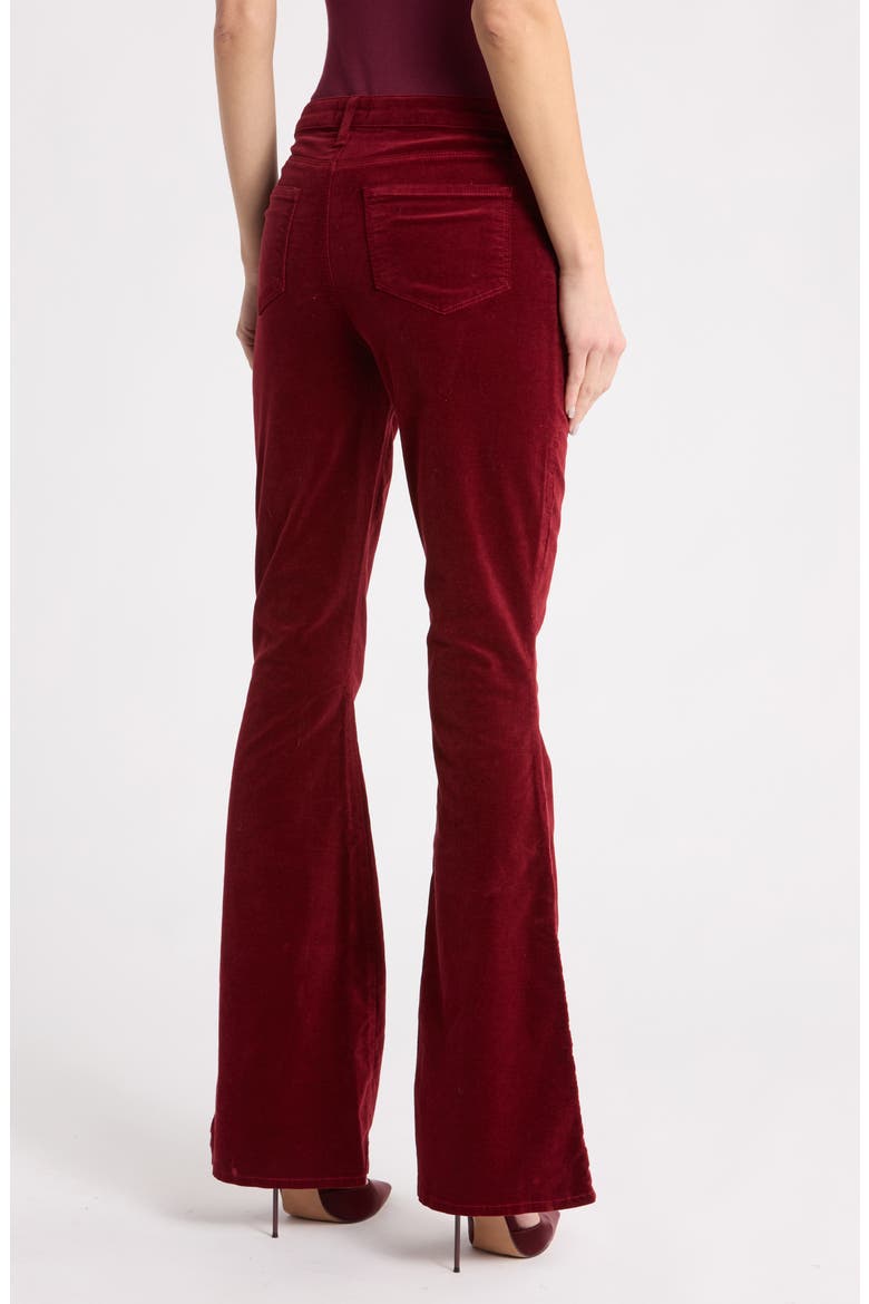 Marty High Waist Velvet Flare Leg Jeans, Alternate, color, DARK SYRAH