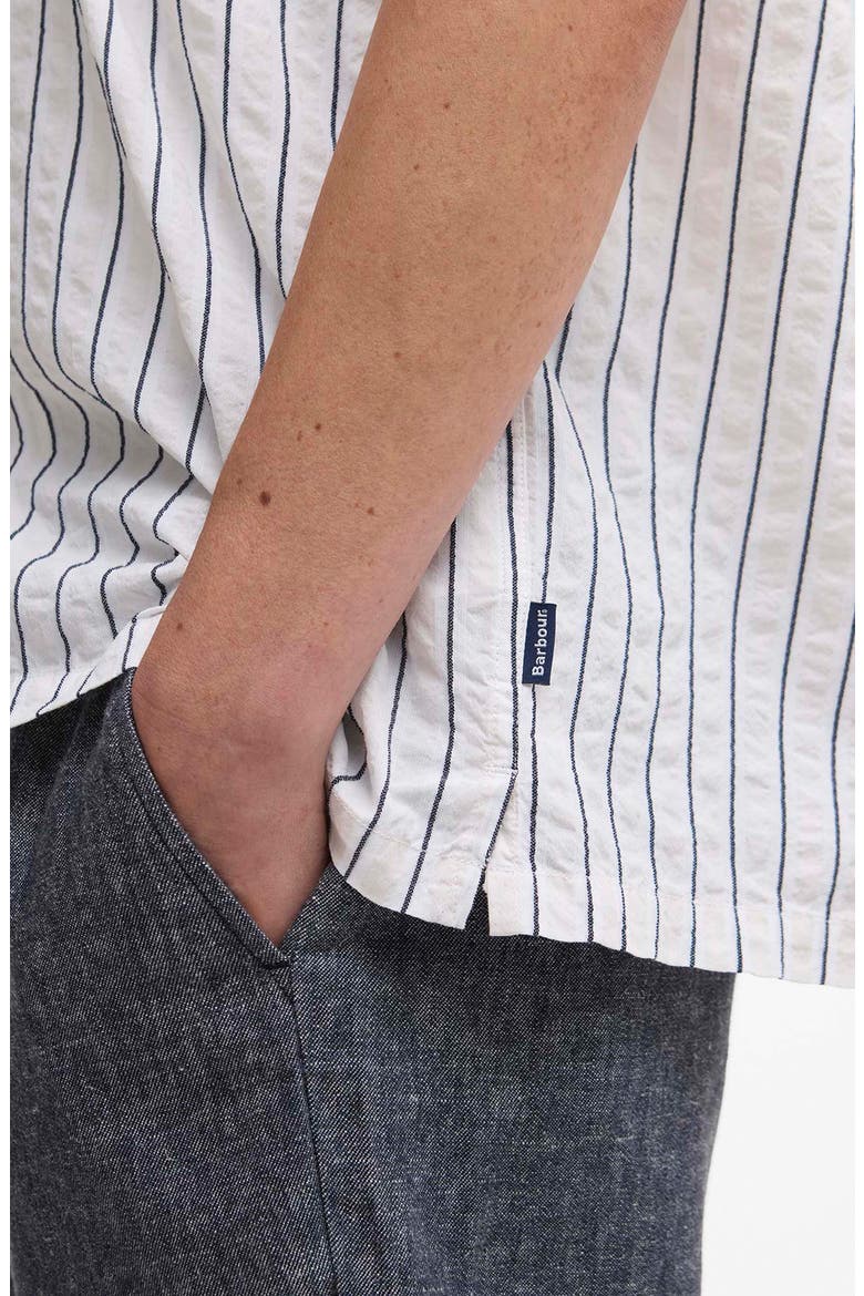 Park Pinstripe Cotton Seersucker Camp Shirt, Alternate, color, WHISPER WHITE