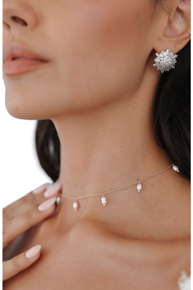 Angelica Pearl Necklace, Alternate, color, Gold
