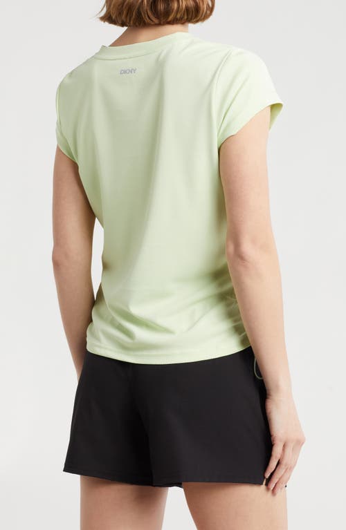 Dkny Side Ruched Tech T-shirt In Iced Pear