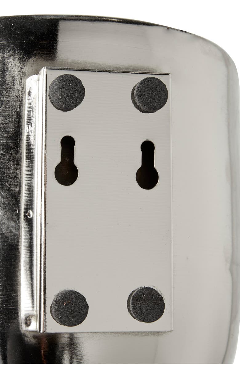 VIVIAN LUNE HOME Silvertone Metal Indoor & Outdoor Floating Wall Planter - Set of 3, Alternate, color,