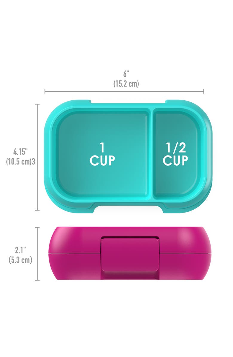 BENTGO Kids' Snack Container - Fuchsia/Teal, Alternate, color, 