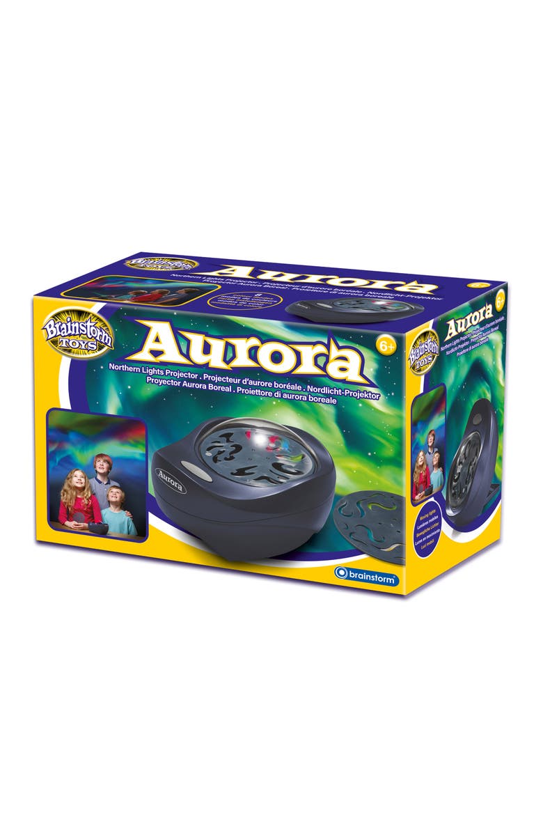 Brainstorm Toys Aurora Northern and Southern Lights Projector STEM, Main, color, Black