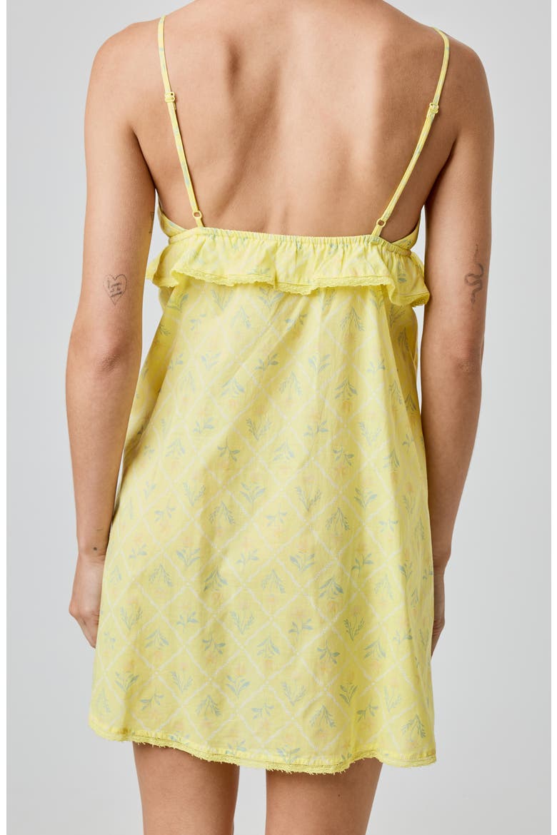 Ruffle Lace Trim Cotton Mini Sundress, Alternate, color, CAPRI FLORAL