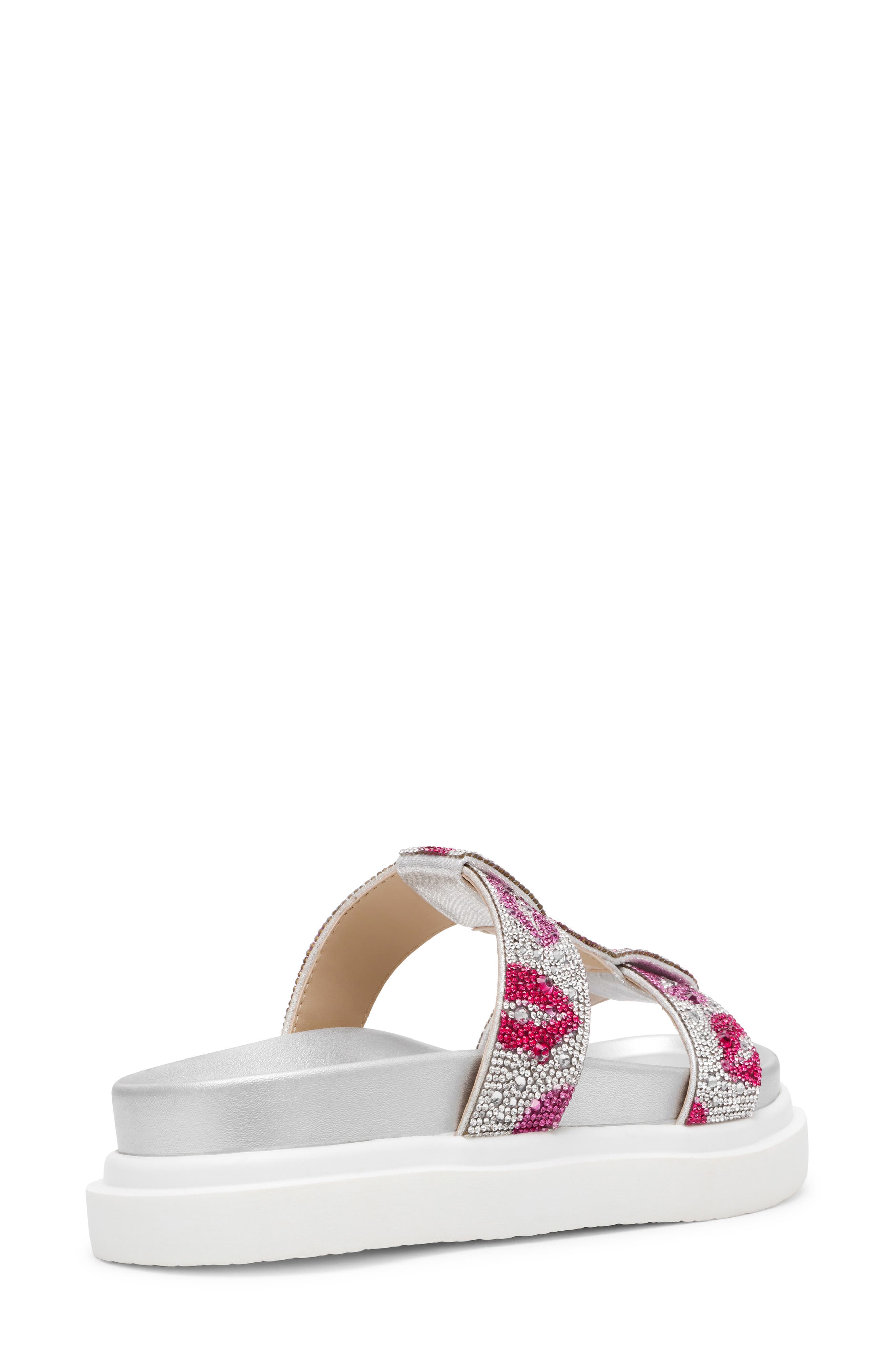 Betsey Johnson Billy Metallic Flatform Slide Sandal, Alternate, color, Multi Lips