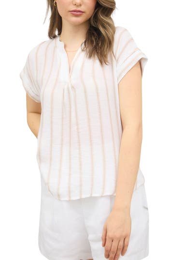 BLU PEPPER BLU PEPPER SPLIT NECK TOP
