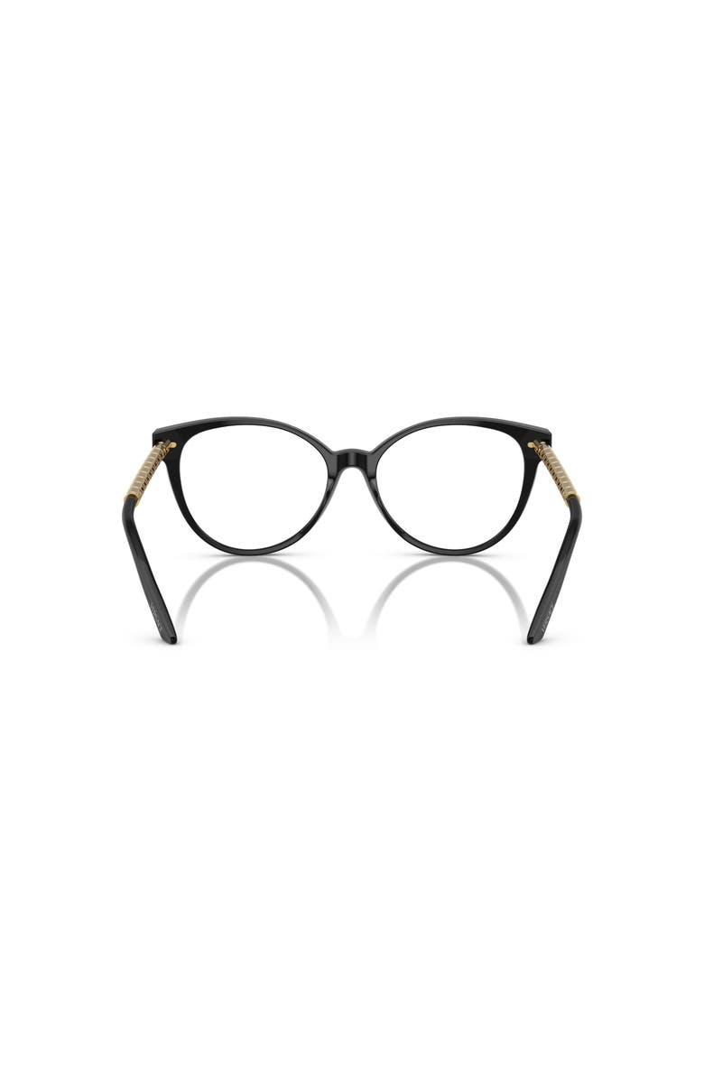 Versace 52mm Cat Eye optical glasses, Alternate, color, Black