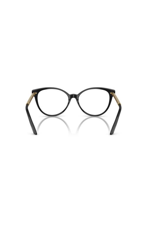 Versace 52mm Cat Eye Optical Glasses In Black