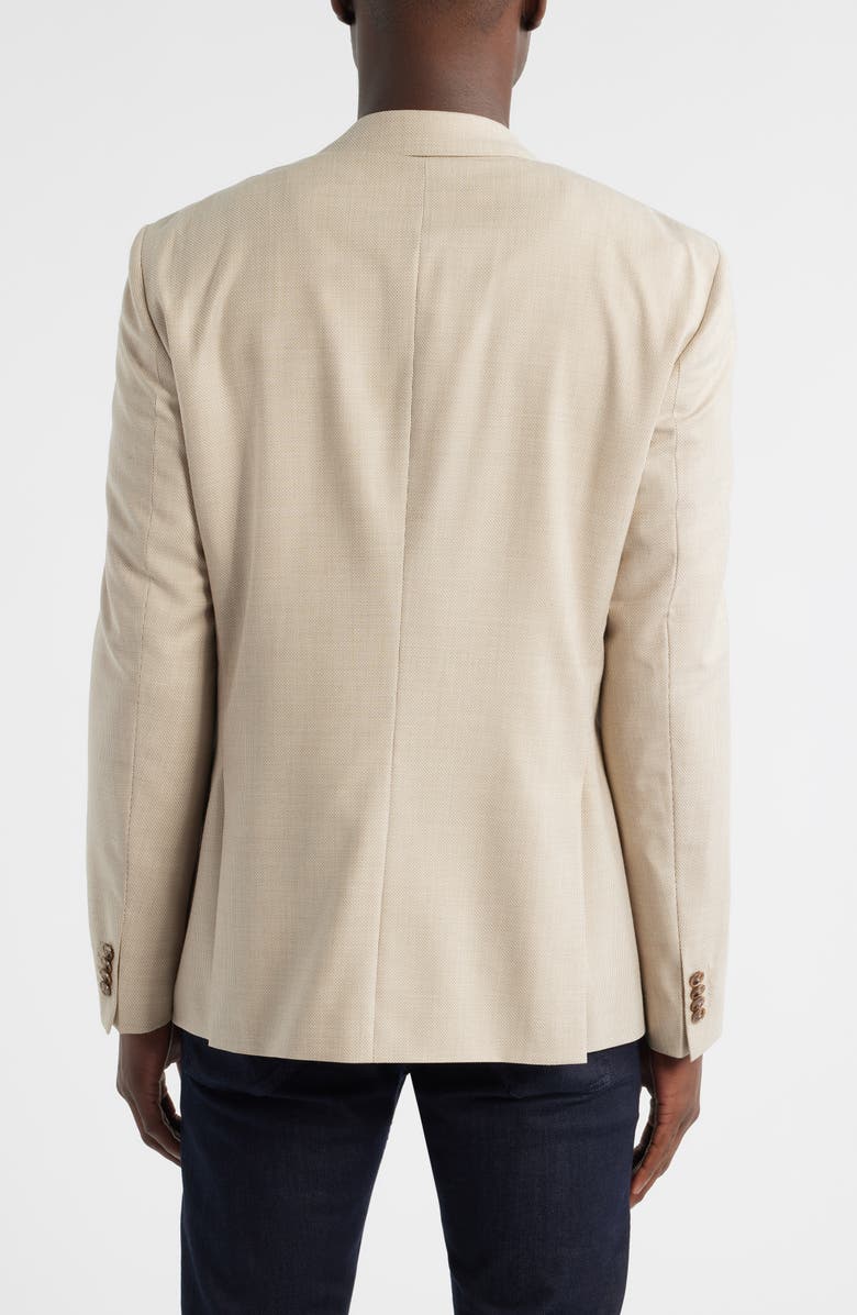 BOSS Hutson Slim Fit Stretch Wool Blend Sport Coat, Alternate, color, Open White