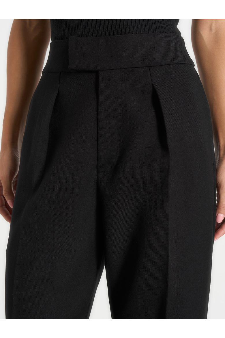 Elsa High Waisted Tailored Trousers, Alternate, color, Black