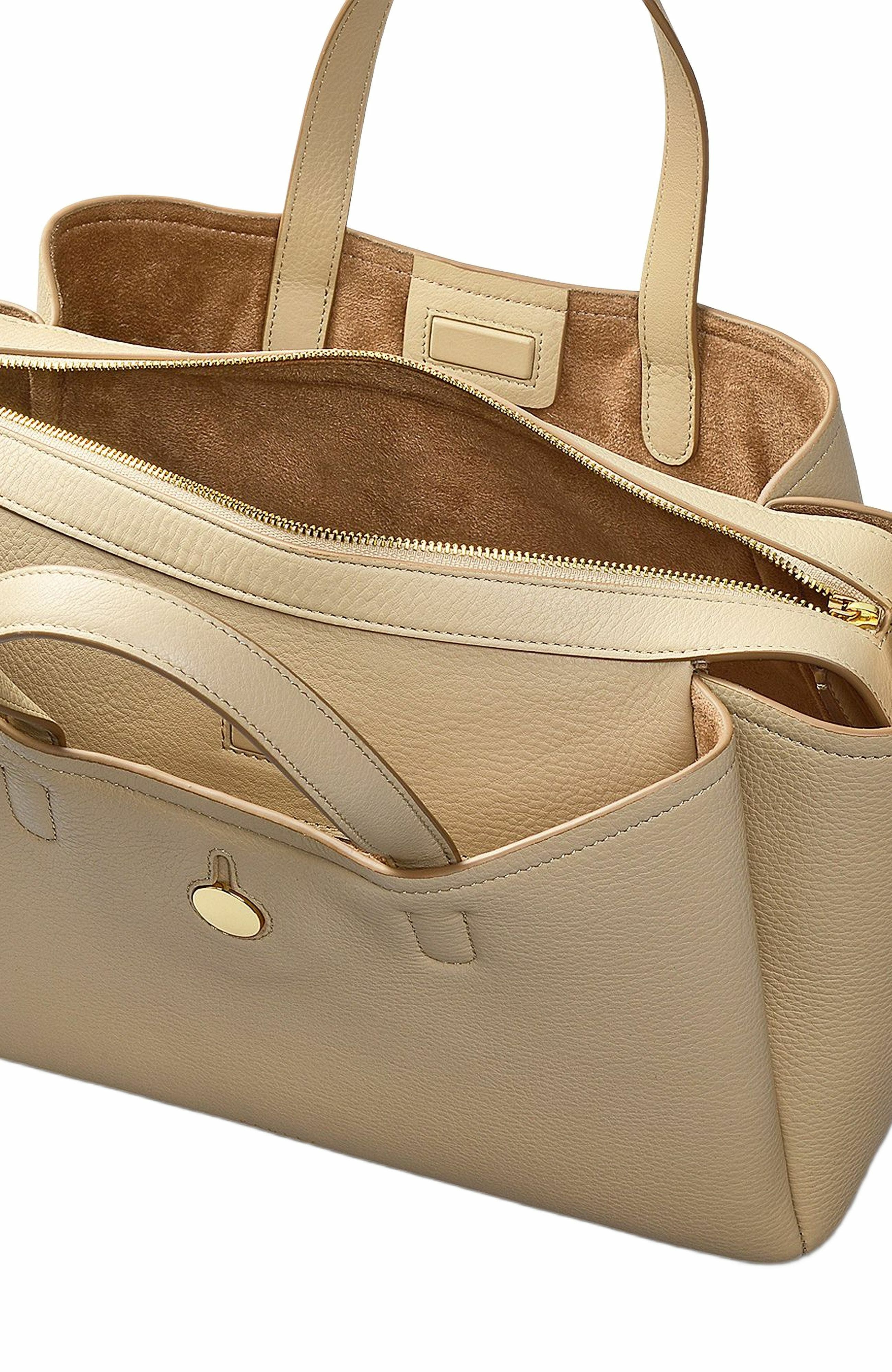 Radley Bathurst Mews Medium Ziptop Satchel Bag, Alternate, color, Stone