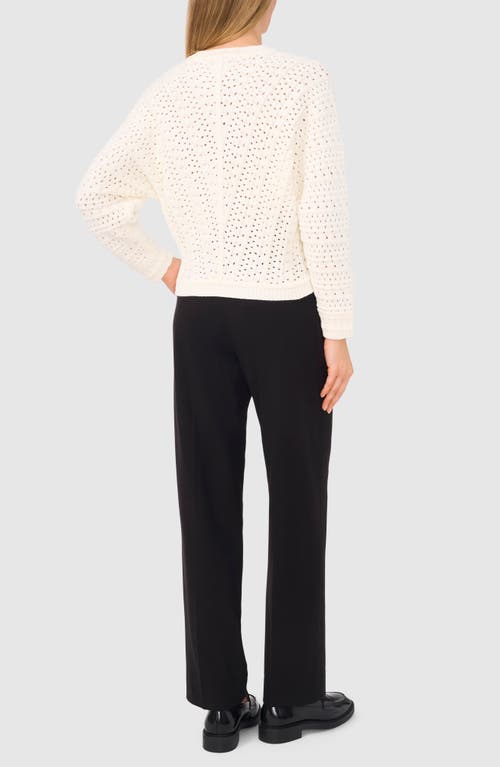 Halogen ® Pointelle Crewneck Sweater