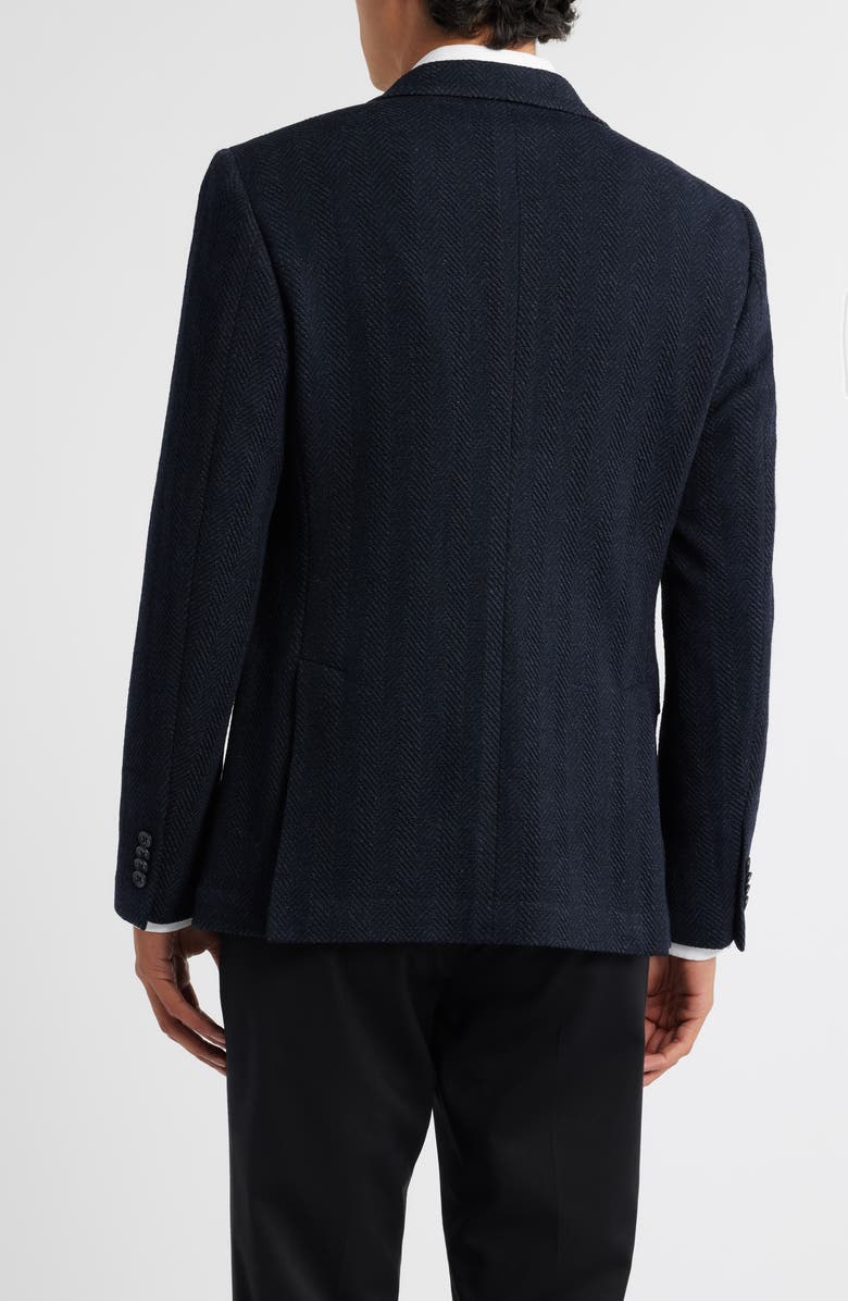 John Varvatos Star USA Varick Slim Fit Knit Sport Coat, Alternate, color, Navy