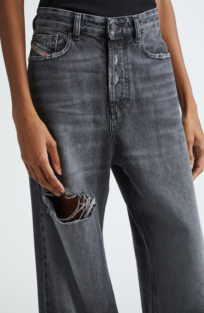 DIESEL<sup>®</sup> D-Sire Ripped Wide Leg Jeans, Alternate, color, 