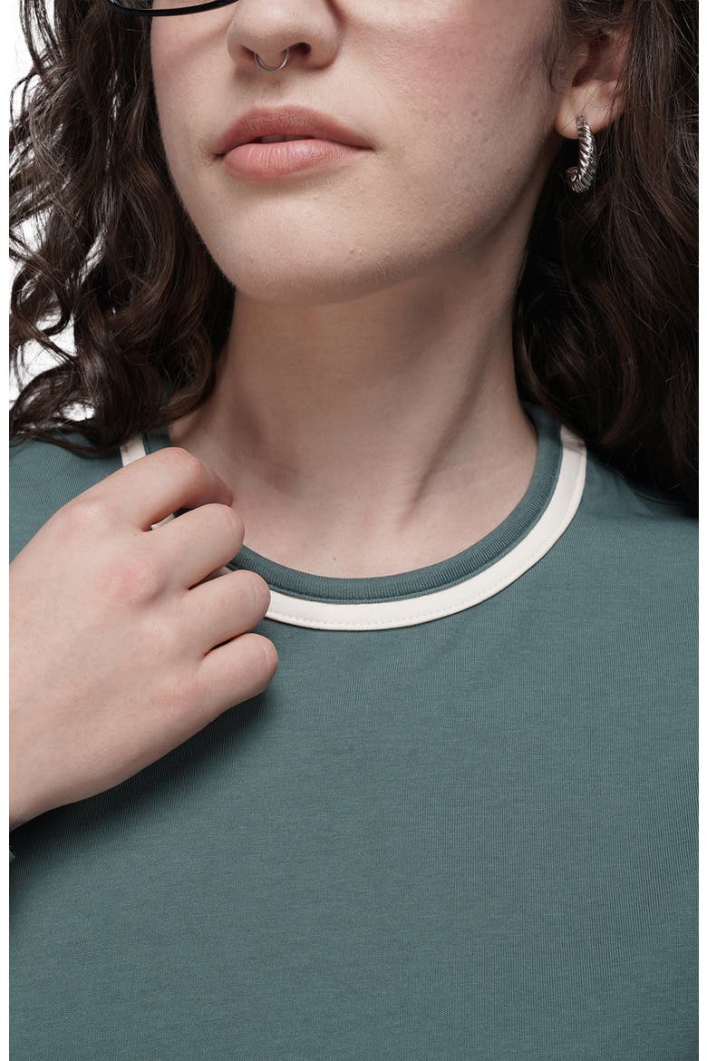 The Everyday Ringer Tee, Alternate, color, DARK TEAL/WHITE